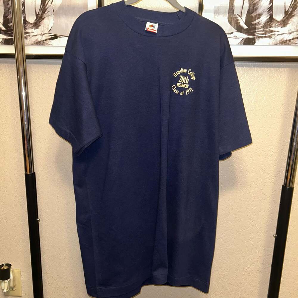 Vintage 90s Hamilton College 20th Reunion Class of 1971 T-Shirt XL F4
